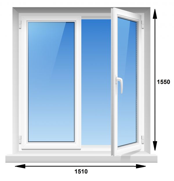 Вікно REHAU Brillant-Design 1510х1550 мм
